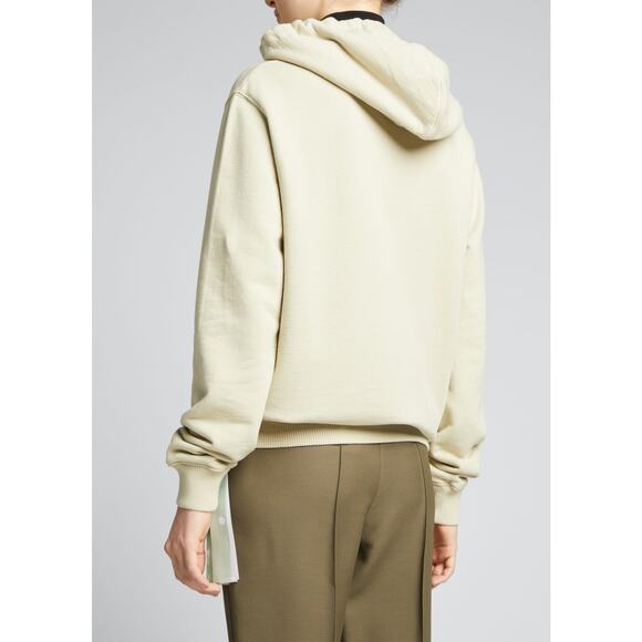 Off-White c/o Virgil Abloh "Off" Logo Beige Neutrals Minimalist Hoodie Sweater - Picture 6 of 14
